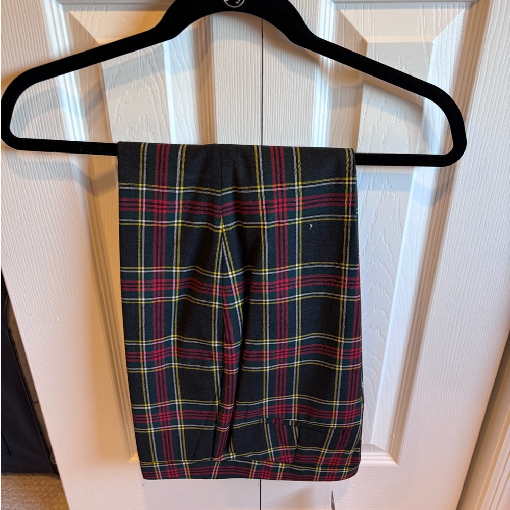 Plaid skinny pants